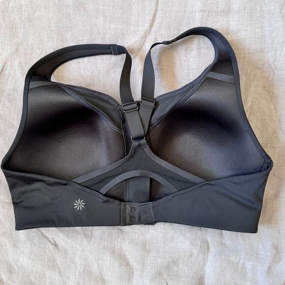 Athleta Advance Zip Front Bra Size 34C Black - Picture 4 of 6